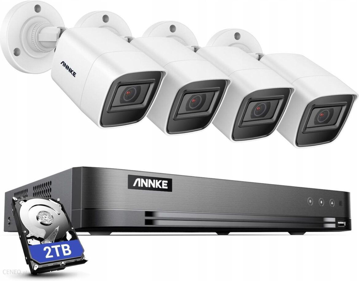 Annke 8Ch System Kamer Do Monitoringu 4K Ultra Hd Aed981Bb2R4Bl