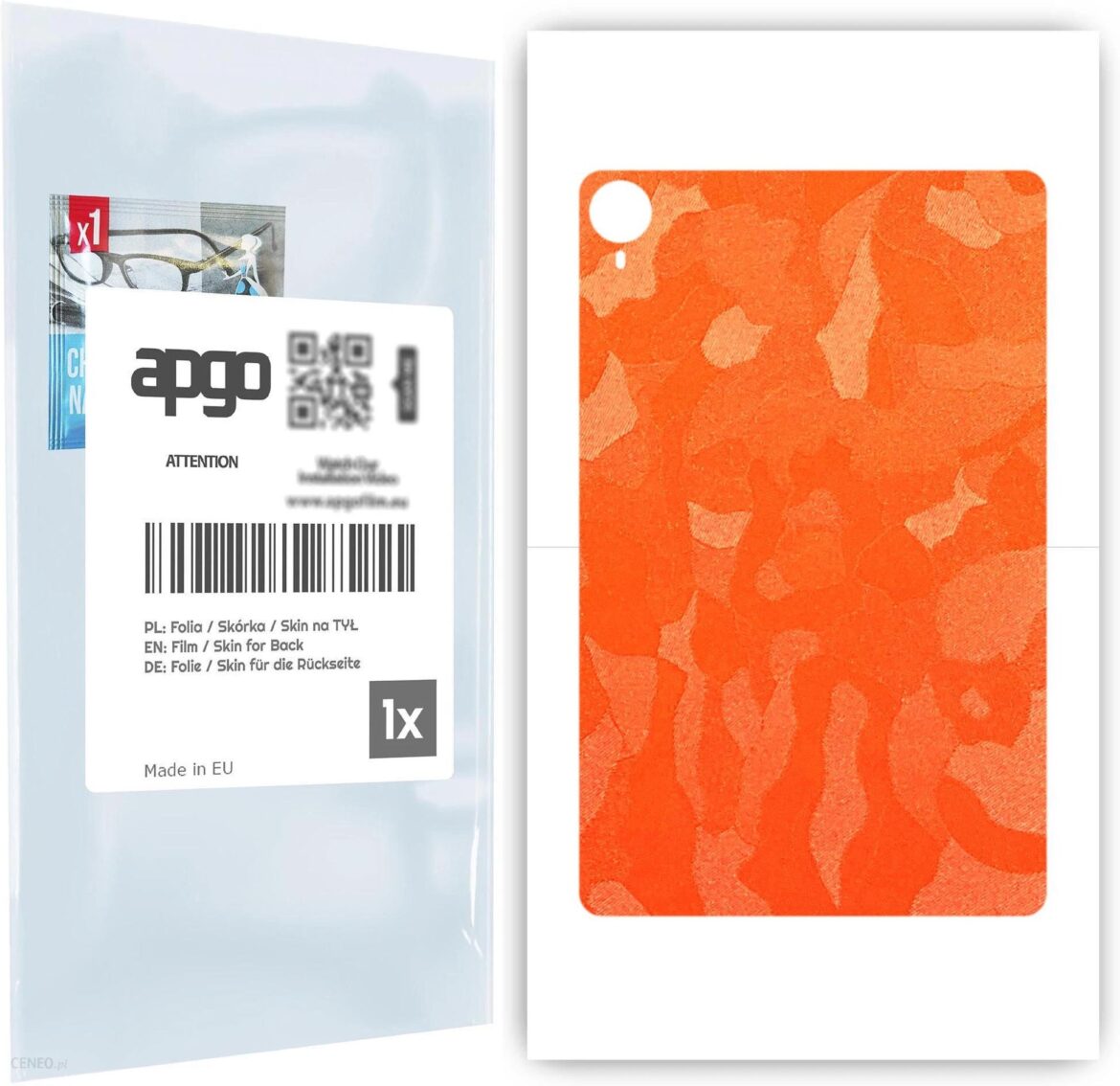 Apgo Folia Naklejka Skórka Strukturalna Na Tył Do Teclast P25T 2023 – Moro , Camo Pomarańczowy Skins (MOPOAPGO008632TYT)