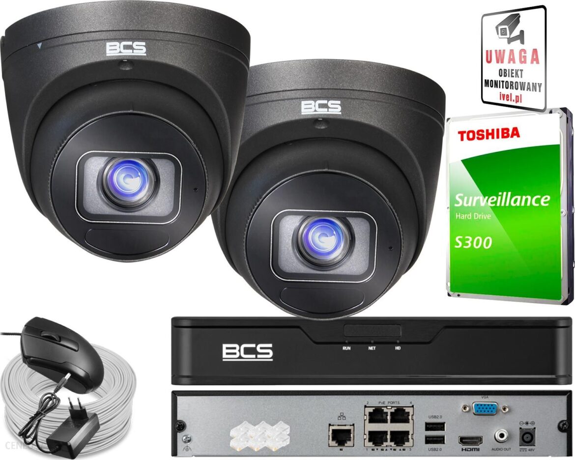 Bcs Point Zestaw Wandaloodporny 2X Bcs-P-Eip52Vsr4-Ai1-G 2 Mpx Cmos Starlight Motozoom Audio (ZM25325)