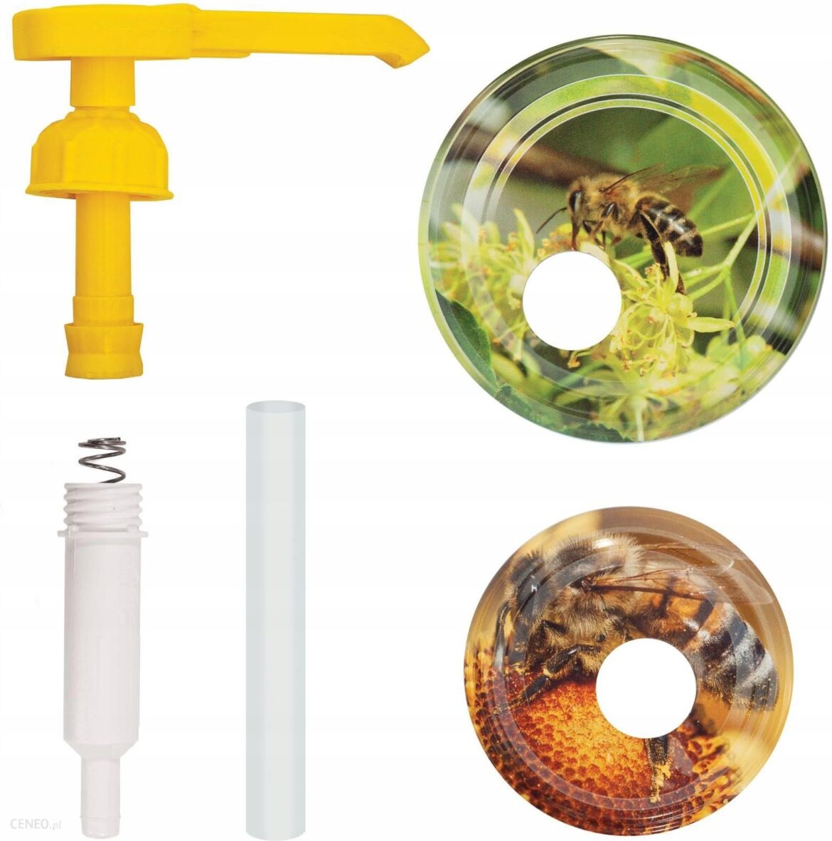 BEE&HONEY DOZOWNIK PLASTIKOWY DO MIODU Z NAKRĘTKAMI DOZ1