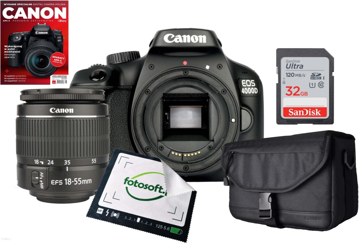 CANON EOS 4000D + 18-55 DC III ZESTAW XL