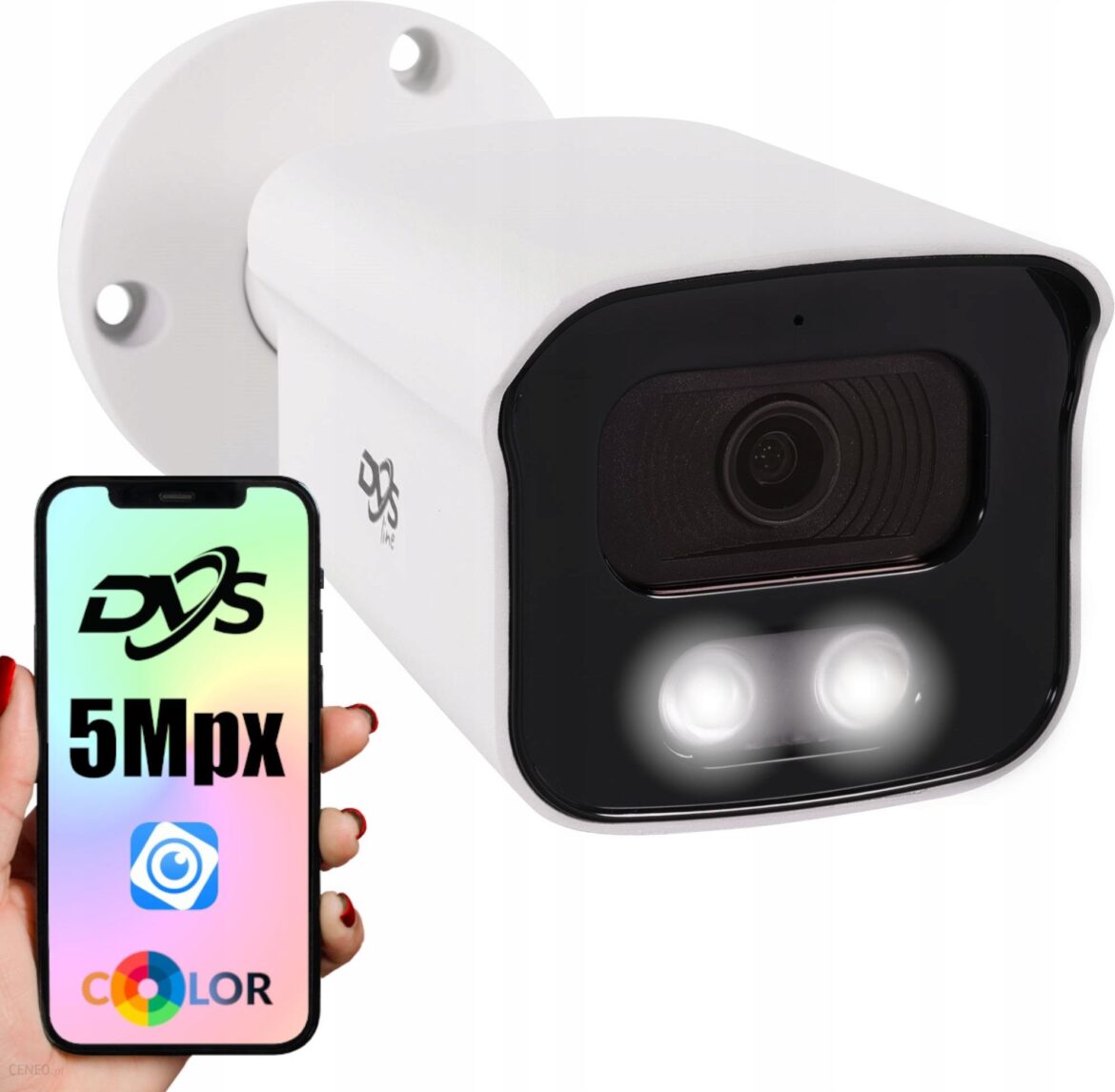 Dvs Kamera Do Monitoringu Ip 5Mpx Led Kolor Noc Poe (DVSMP5036CTLED)