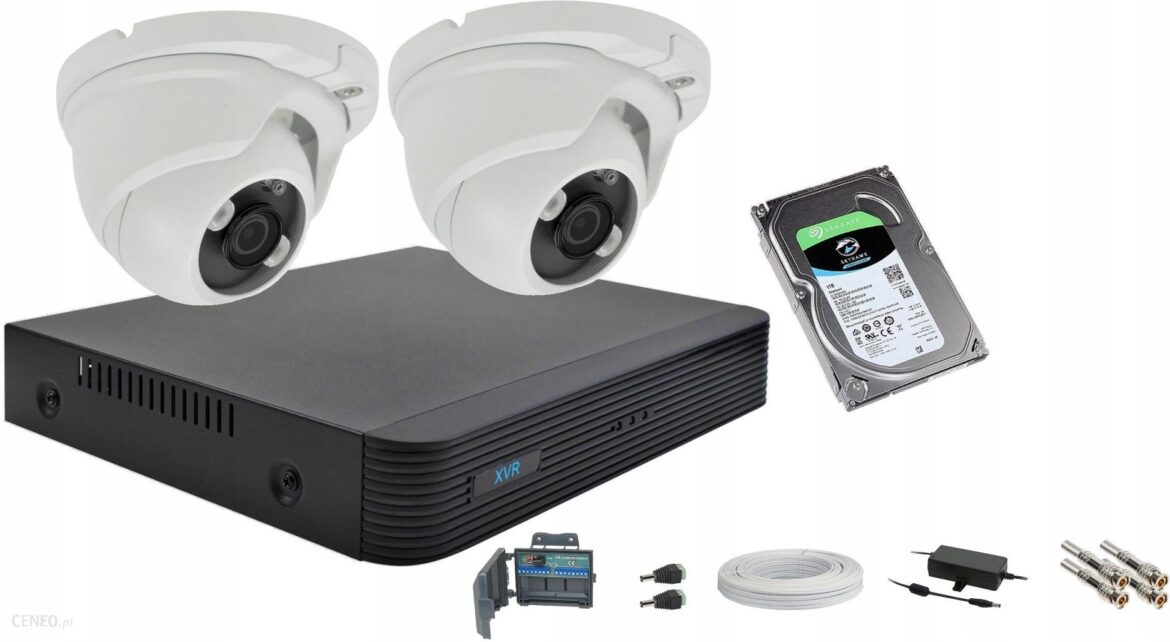 DVS ZESTAW MONITORING 2 KAMERY 5MPX DYSK P2P APLIKACJA