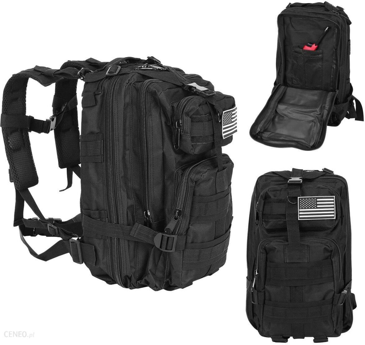 Iso Trade Militarny Survival Czarny 30L