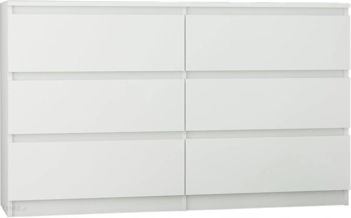 Komoda R-120 Szafka 6 Szuflad Biała Producent Pl
