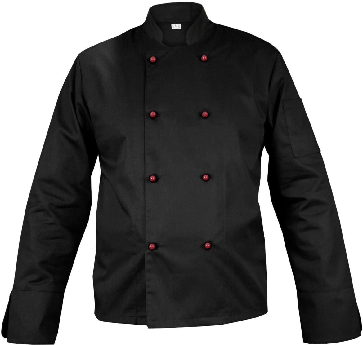 M&C Bluza Kucharska Czarna Kitel Rękaw Długi Czerwone Guziki XL