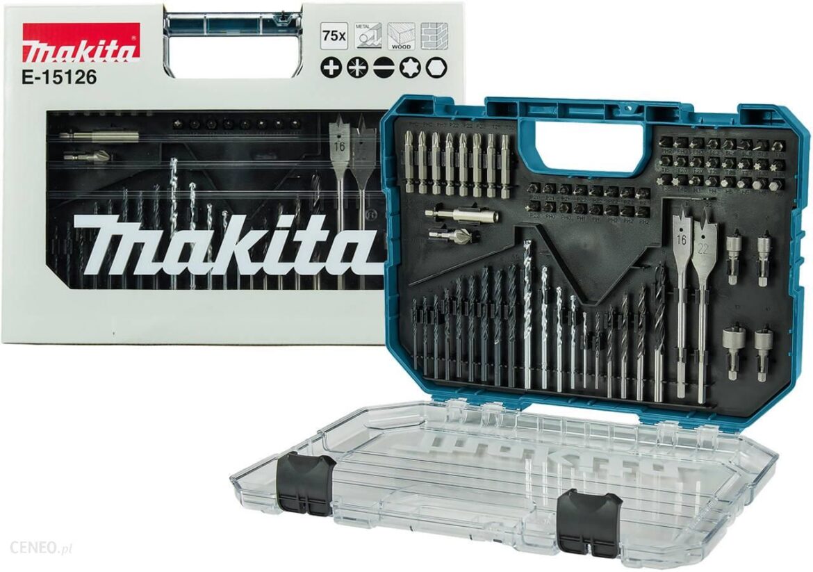 MAKITA E-15126 ZESTAW WIERTŁA BITY NASADKI 75szt