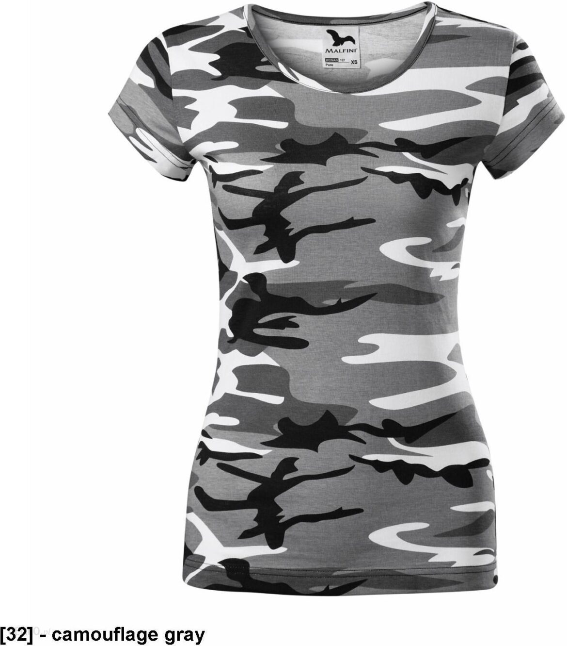 Malfini Camo Pure C22 Adler Koszulka Damska 150 G/M2 100% Bawełna Camouflage Petrol 2Xl