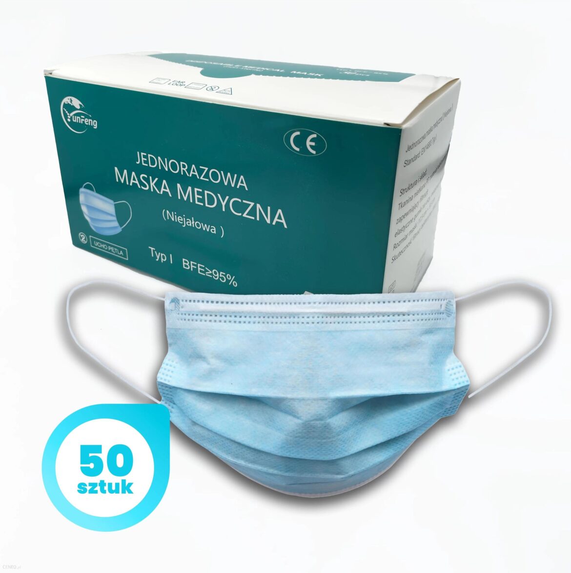 Maseczki Medyczne Typu I (50 Szt.)