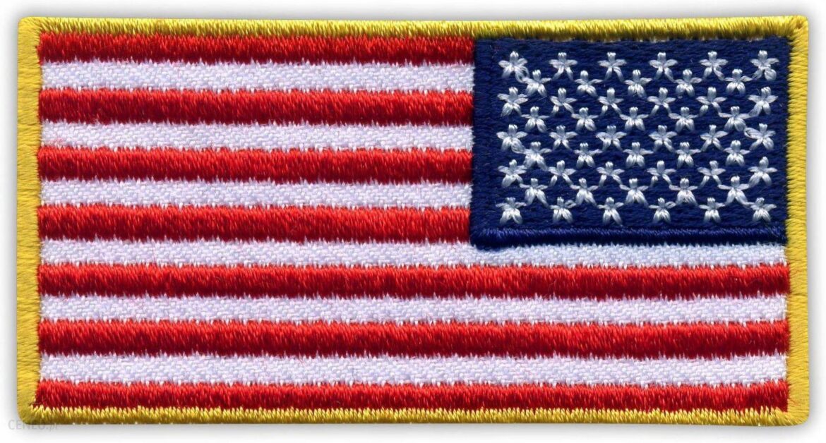 Naszywka Flaga Usa 6,5 cm odwrócona na prawe ramię