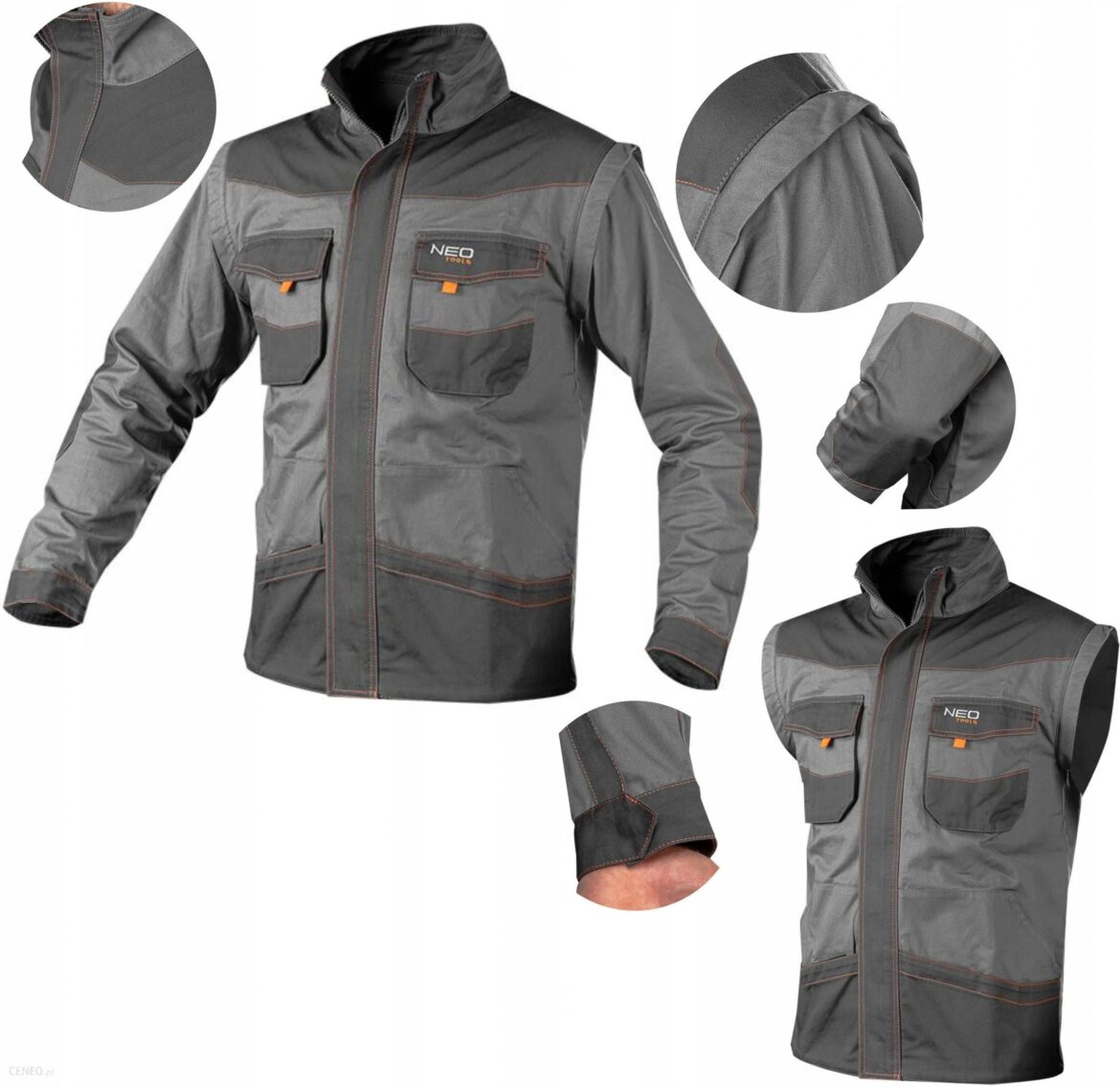 Neo Bluza Kurtka Robocza 2w1 kamizelka Bawełna 3XL