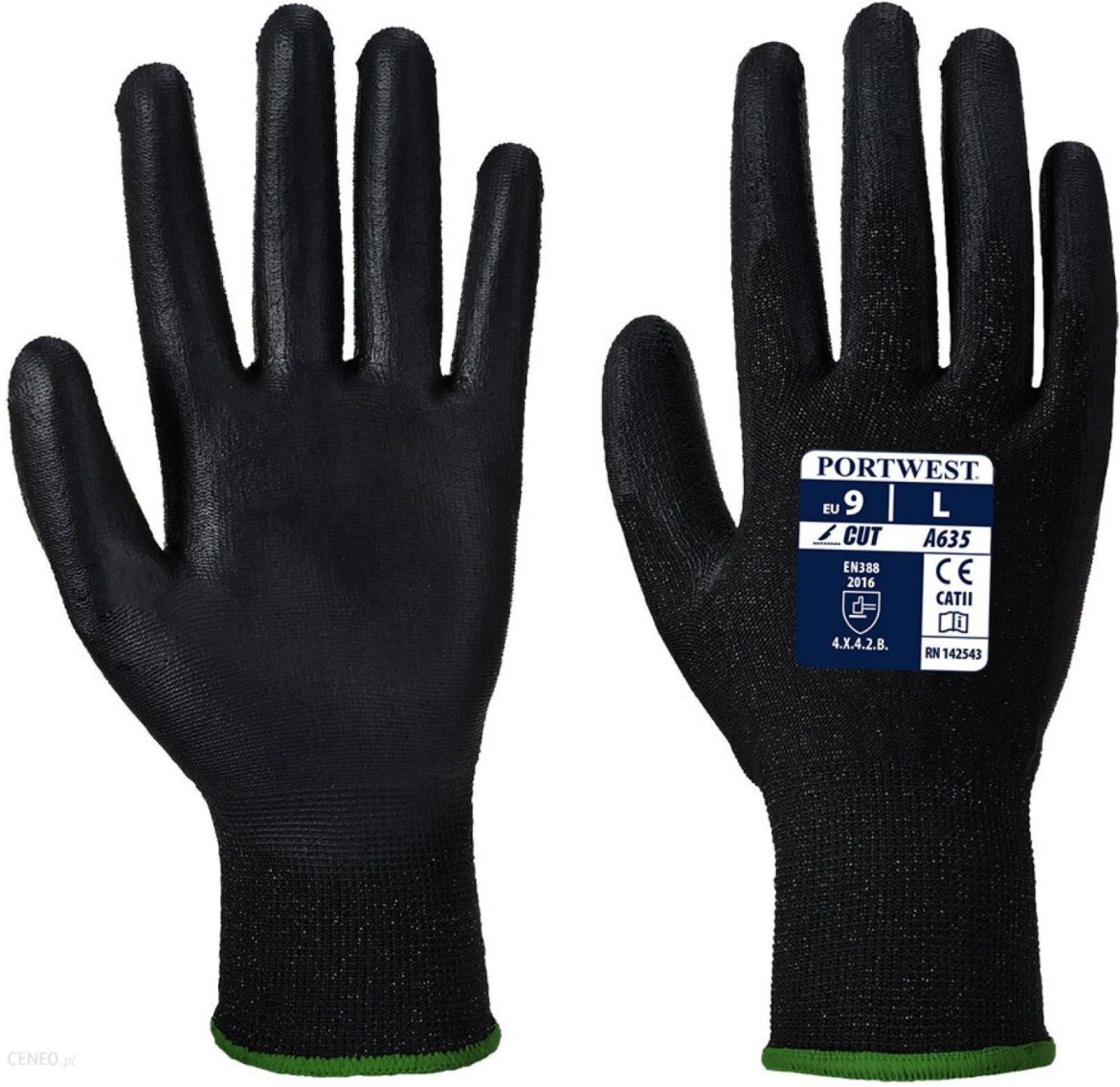 Portwest Rękawica Antyprzecięciowa Eco-Cut A635 Czarny Xl