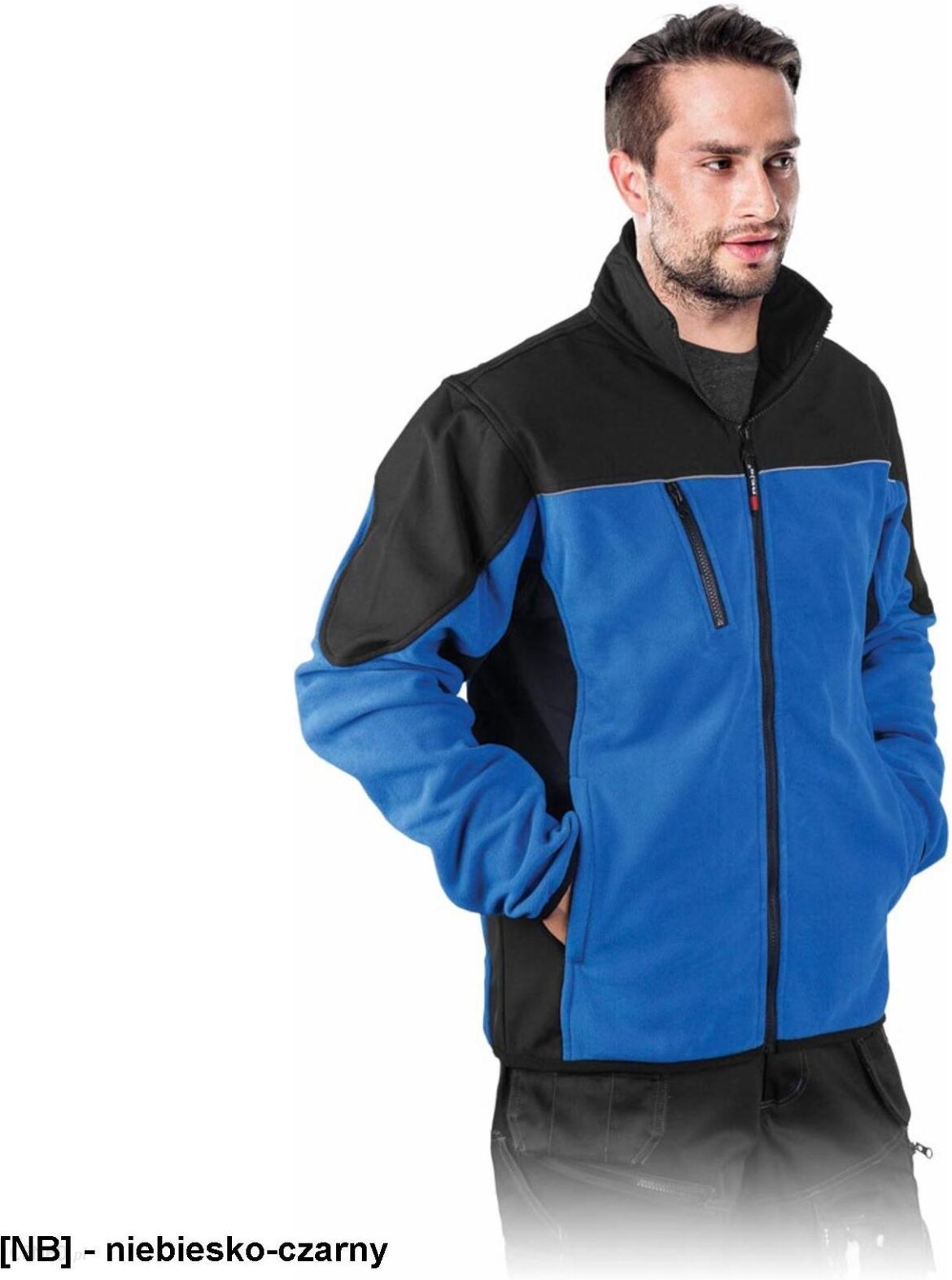 R.E.I.S. Polar Shell Bluza Polarowa Powłoka 100% Poliester O Gramaturze 300 G/M2 Szaro Czarny 2Xl