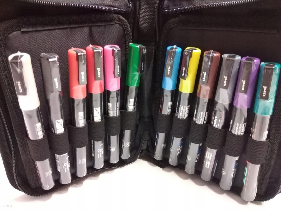 Uni Posca Marker Różne Powierzchnie Pc 3M 12 Etui