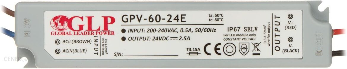 Zasilacz Impulsowy 24V/2.5A/Gpv-Mini (24V25AGPVMINI)