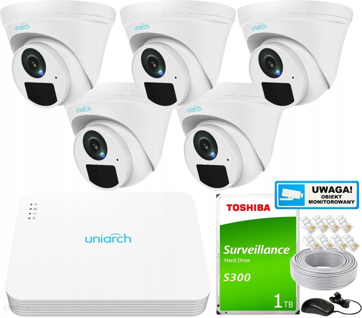 Zestaw Monitoringu Zewnętrzny Ip 5X Fullhd Uniarch (UNIARCH2MPXKITIPCT122POE)